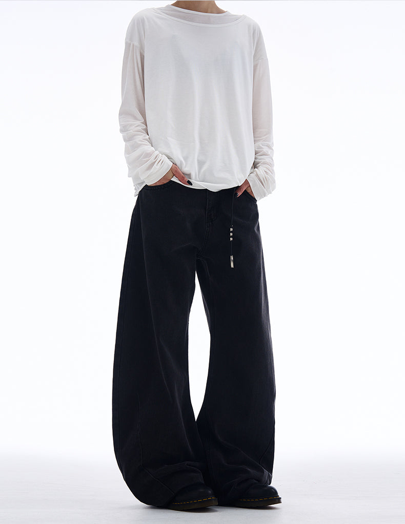 MADWITCH SCIMITAR-STYLE CASUAL JEANS #G6661