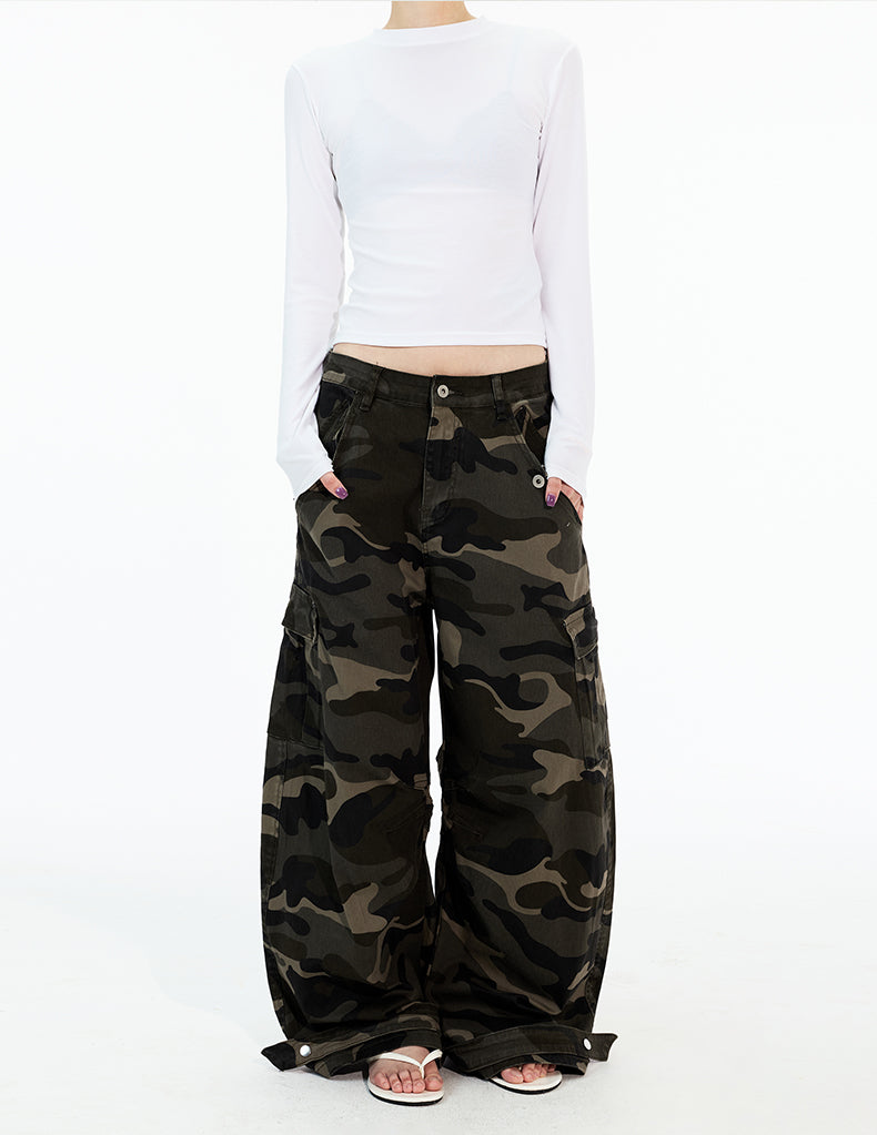 MADWITCH CAMOUFLAGE WASH WORK PANTS #Z053
