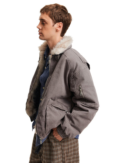 MADWITCH DENIM PILE PARKA #BM350