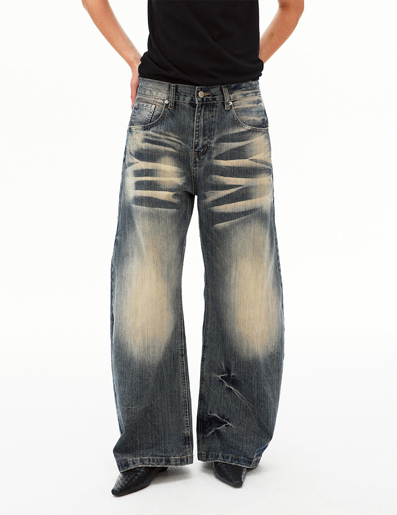 MADWIT VINTAGE WHISKER JEANS #G6898