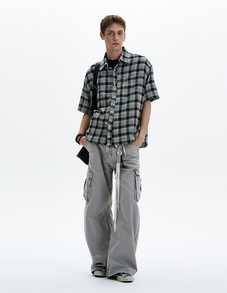 MADWITCH PLAID CASUAL SHIRT #CR236