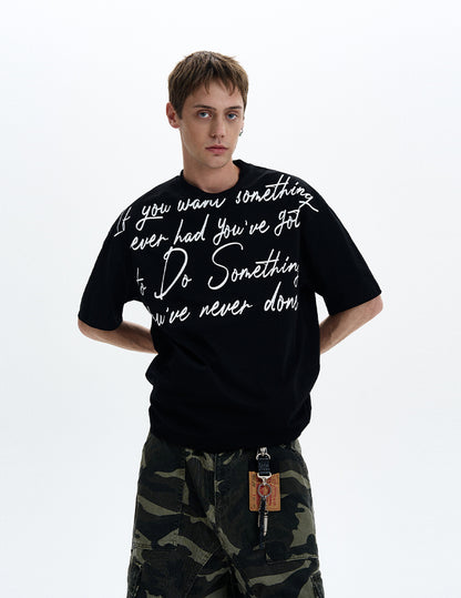 MADWIT LETTER PRINT TEE #27344