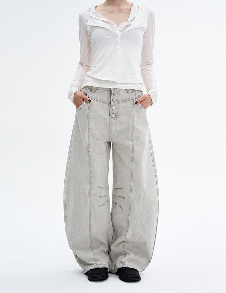 MADWITCH SNAP SLUNG TROUSERS #Z043