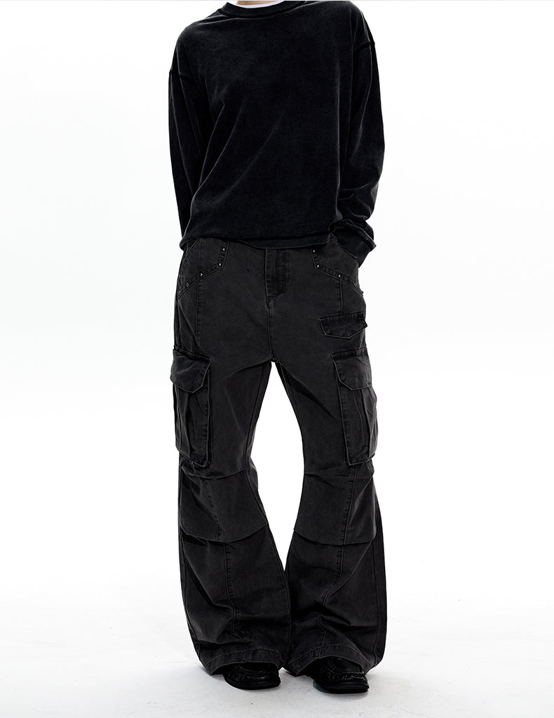 MADWITCH MULTI-POCKET PLEATED WORK PANTS #Z044