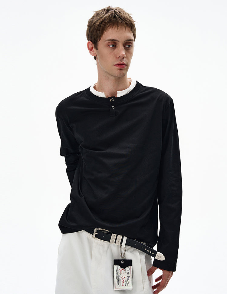 MADWITCH CLEAN FIT FAUX LAYERED SHIRT #RT30