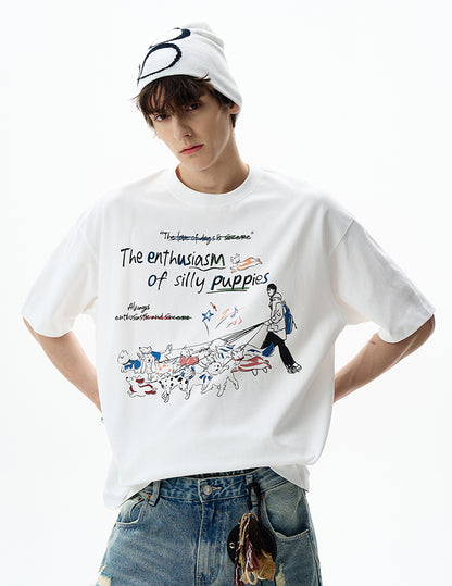 MADWITCH FUN PRINT CREWNECK TEE #880320