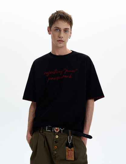 MADWITCH VERSATILE EMBROIDERED T-SHIRT #880312