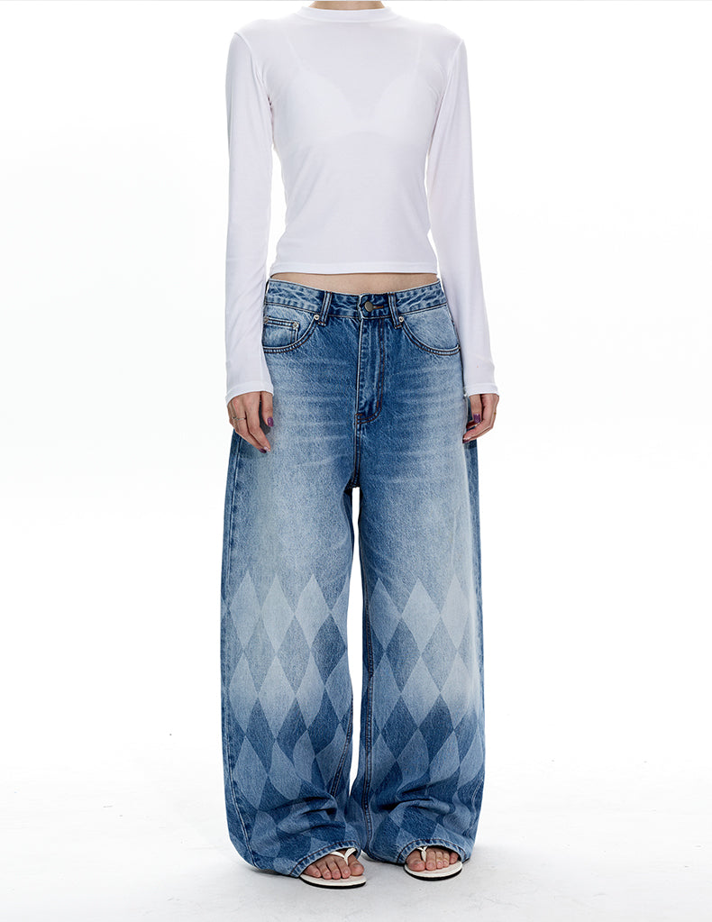 MADWITCH FADED DIAMOND WASH JEANS #AK-027