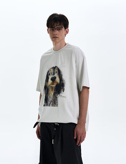 MADWITCH PUPPY PRINT TEE #990635