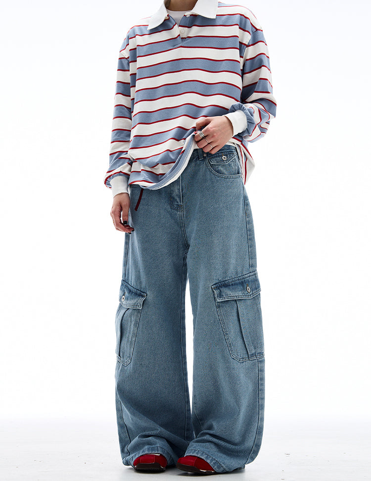 MADWITCH BAGGY WIDE-LEG WORKWEAR JEANS #CK3393