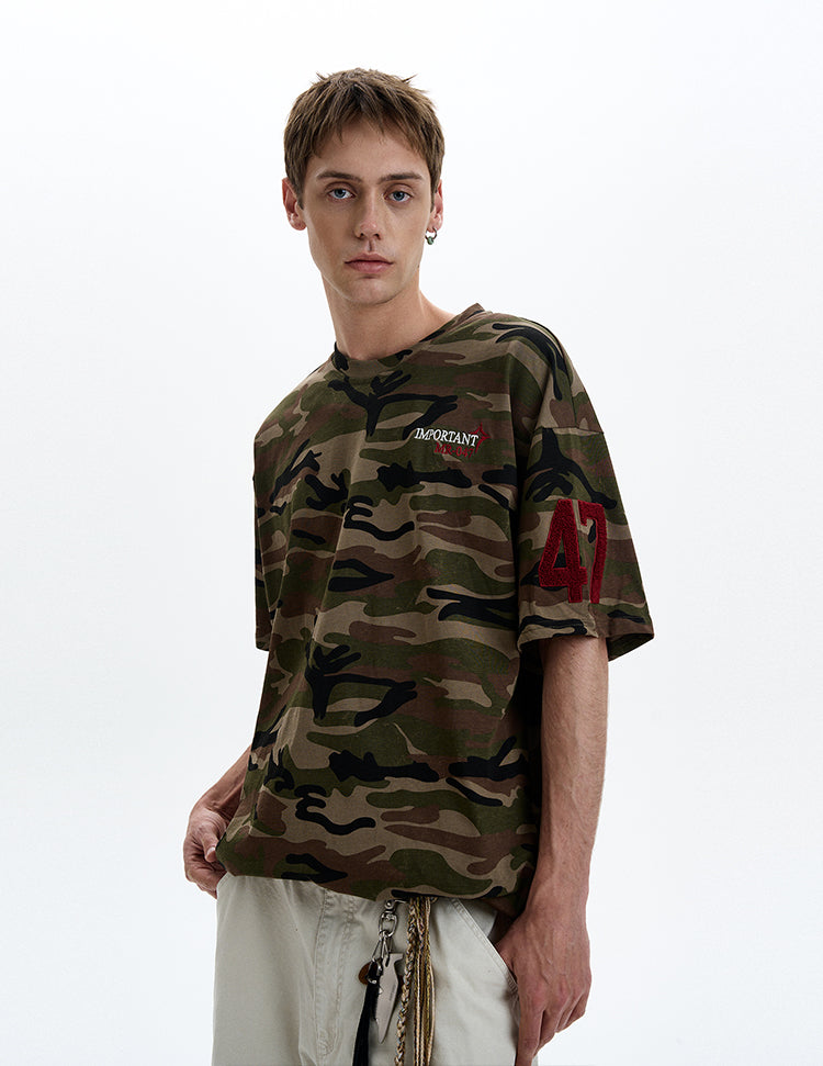 MADWITCH CHCAMO EMBROIDERED TEE #8770