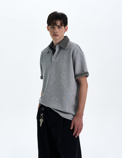 MADWITCH PLAID TURN-DOWN COLLAR SHORT SLEEVE SHIRT #C1768C25