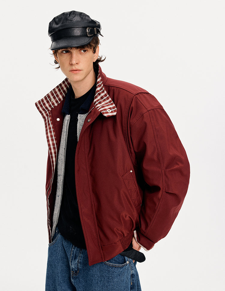 MADWITCH COLORBLOCK CHECKERED DOWN JACKET #630189