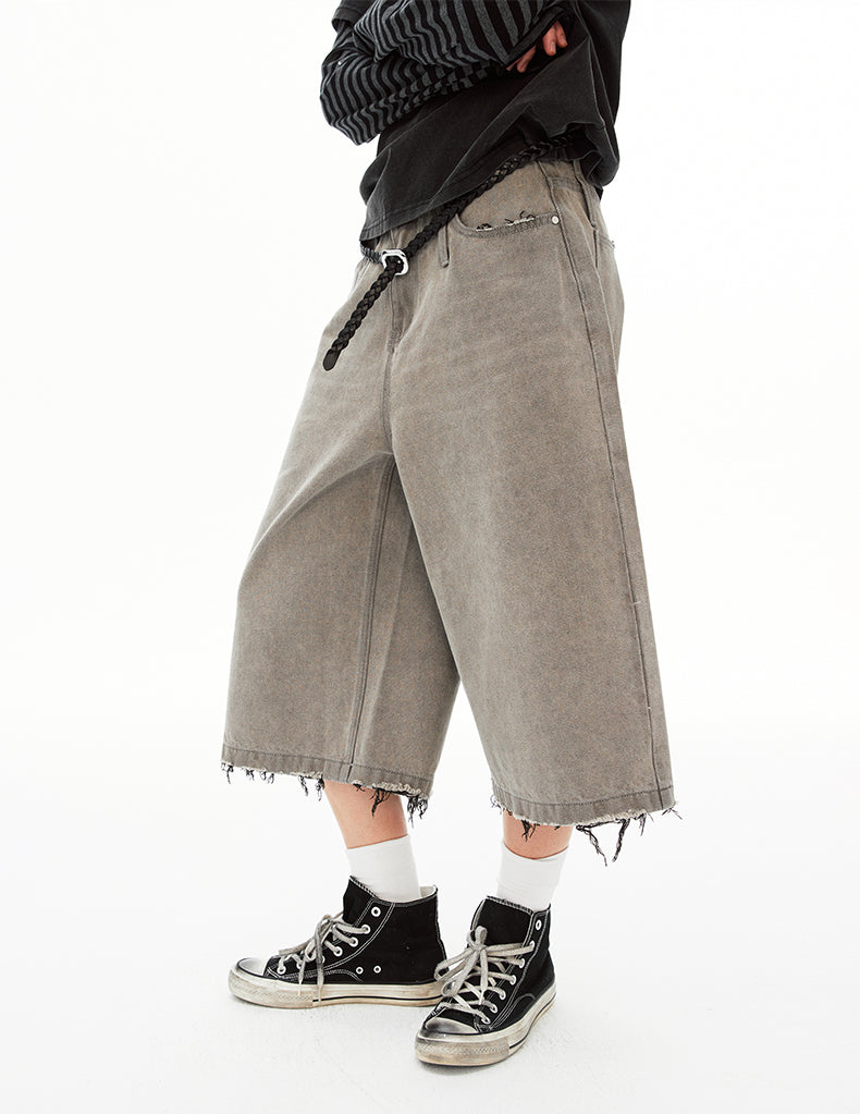 MADWIT FRAYED WASHED JEANS #K731