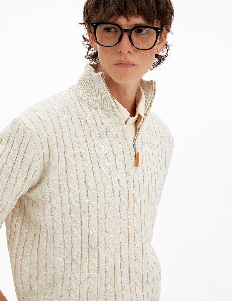 MADWITCH RETRO CABLE KNIT SWEATER #3009