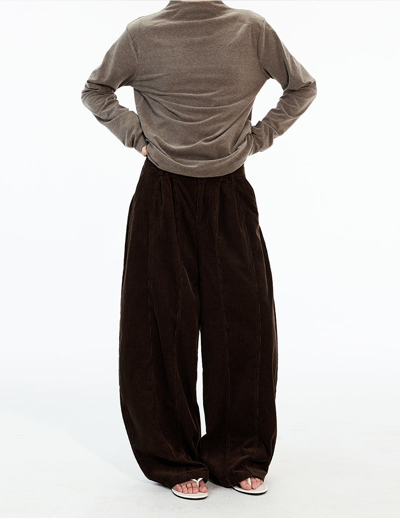 MADWITCH DOUBLE PLEAT CORDUROY TROUSERS #CK6935