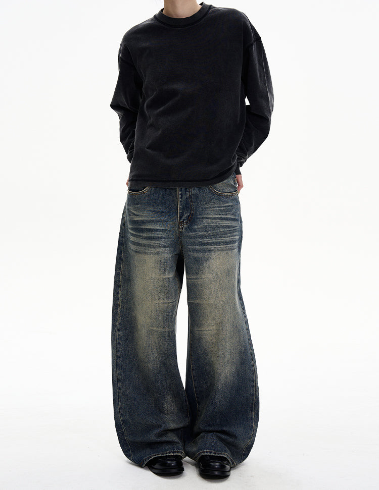 MADWITCH VINTAGE WIDE JEANS #8612