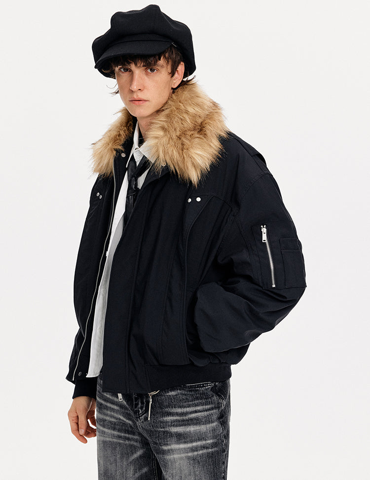 MADWITCH PATCHWORK FUR WORKWEAR JACKET #990260