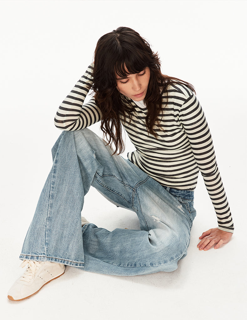 MADWIT RIPPED WASH JEANS #WH0A129