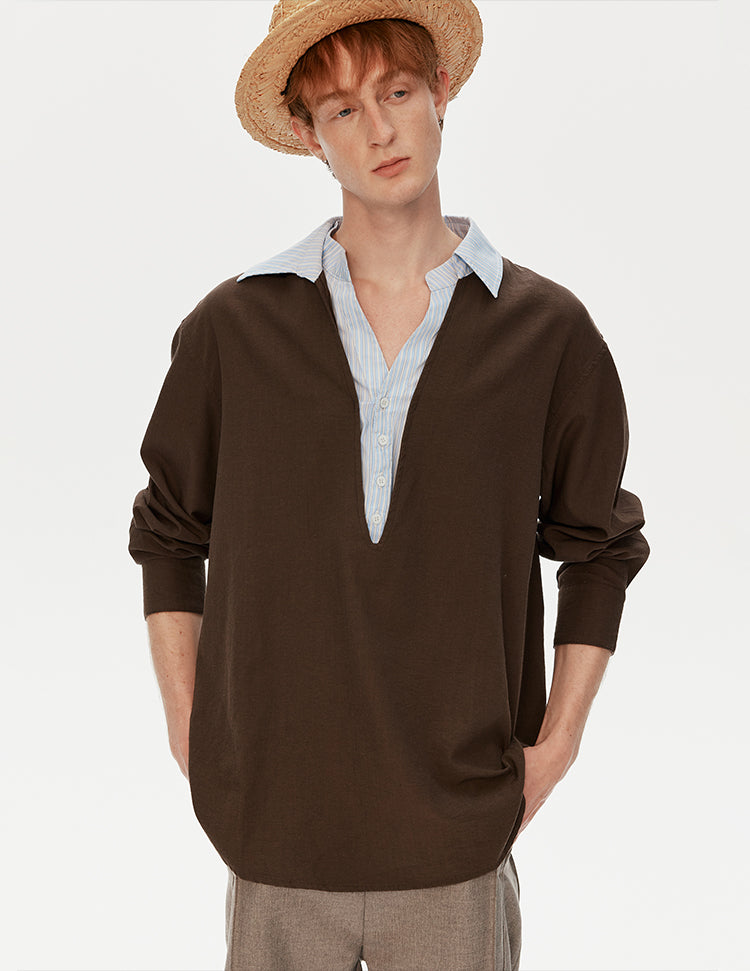 MADWITCH COLORBLOCK STRIPE SHIRT #UTU043