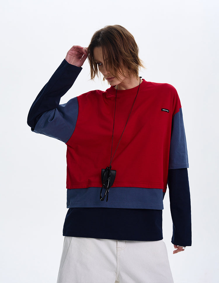 MADWITCH LAYERED FAUX TWO-PIECE HOODIE #6915