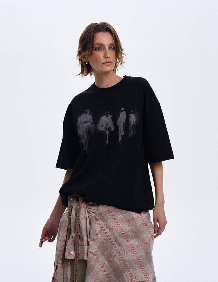 MADWITCH VERSATILE VIBE PRINT T-SHIRT #329