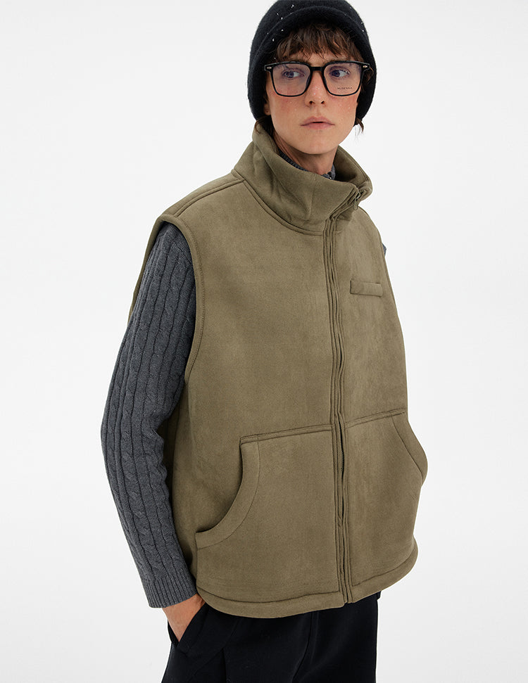 MADWITCH RETRO SUEDE FLEECE VEST #N1720