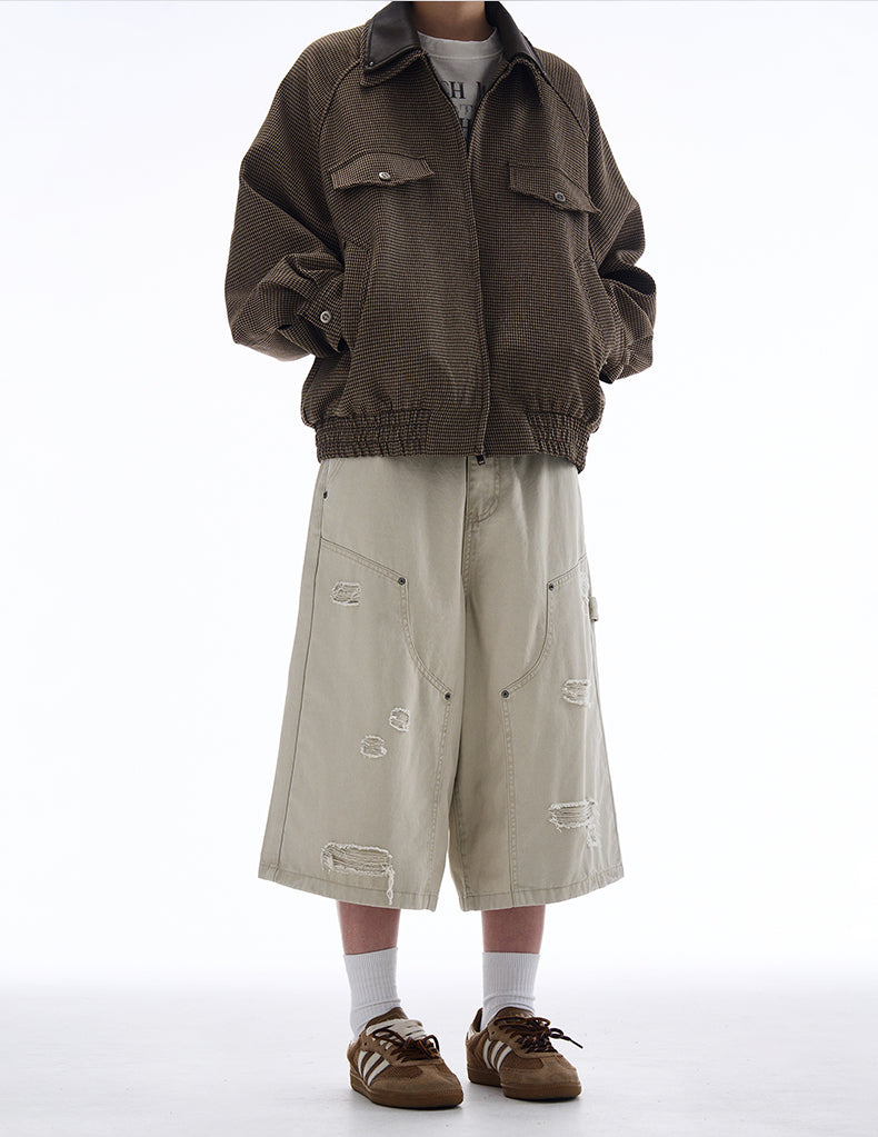 MADWITCH LUMBERJACK WORKWEAR CROPPED PANTS #CK3386D