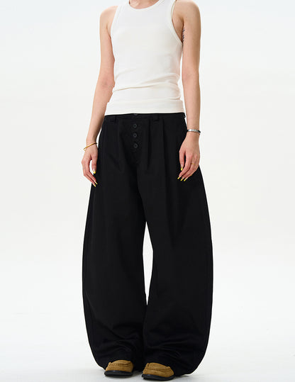 MADWITCH BUTTON-FLY BAGGY CASUAL PANTS #CK6613