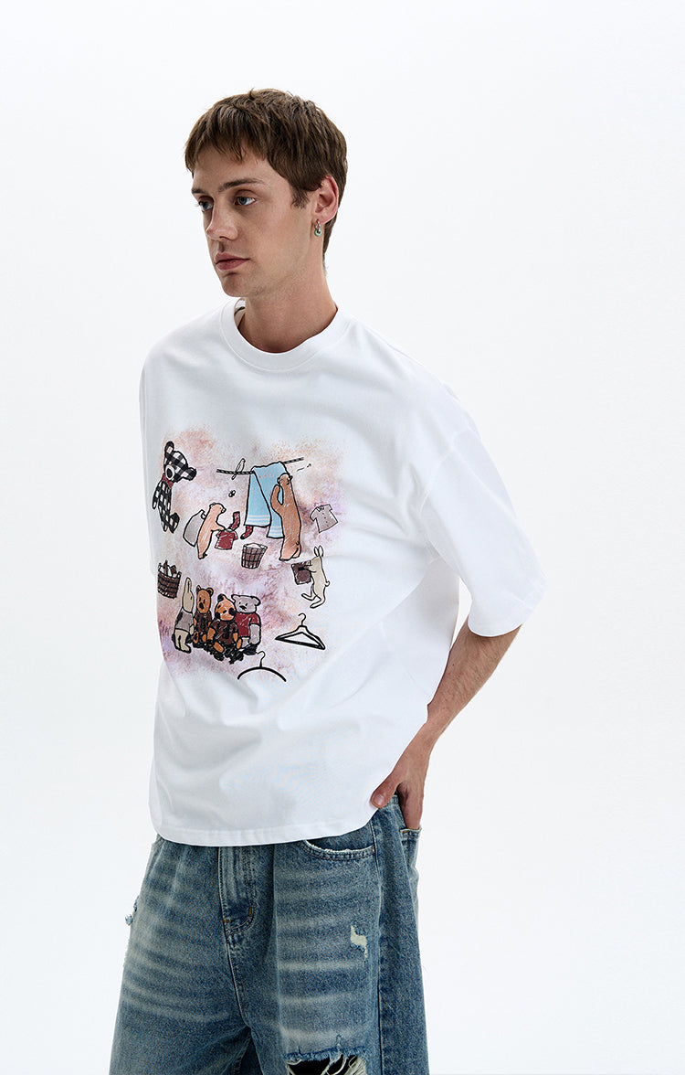 MADWITCH VINTAGE PRINT TEE #321