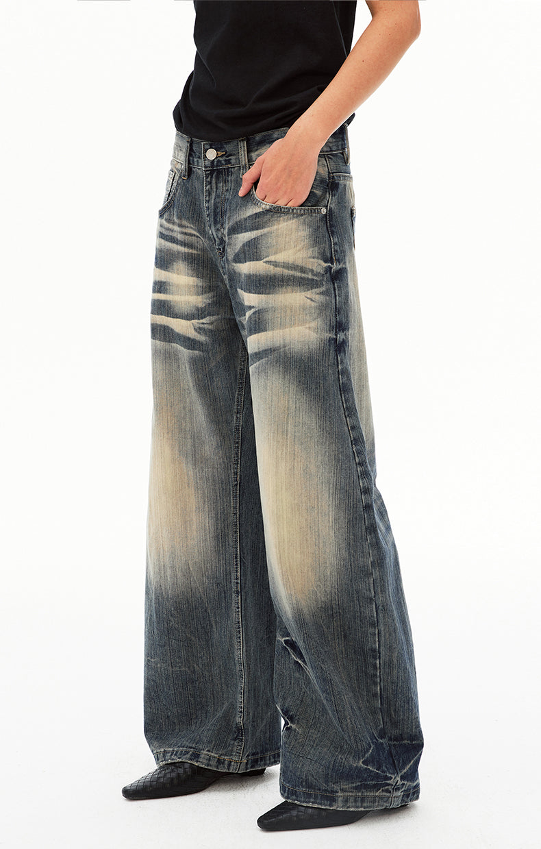 MADWIT VINTAGE WHISKER JEANS #G6898