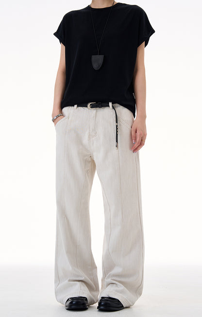 MADWITCH LINEN BLEND WHITE JEANS #CK9657