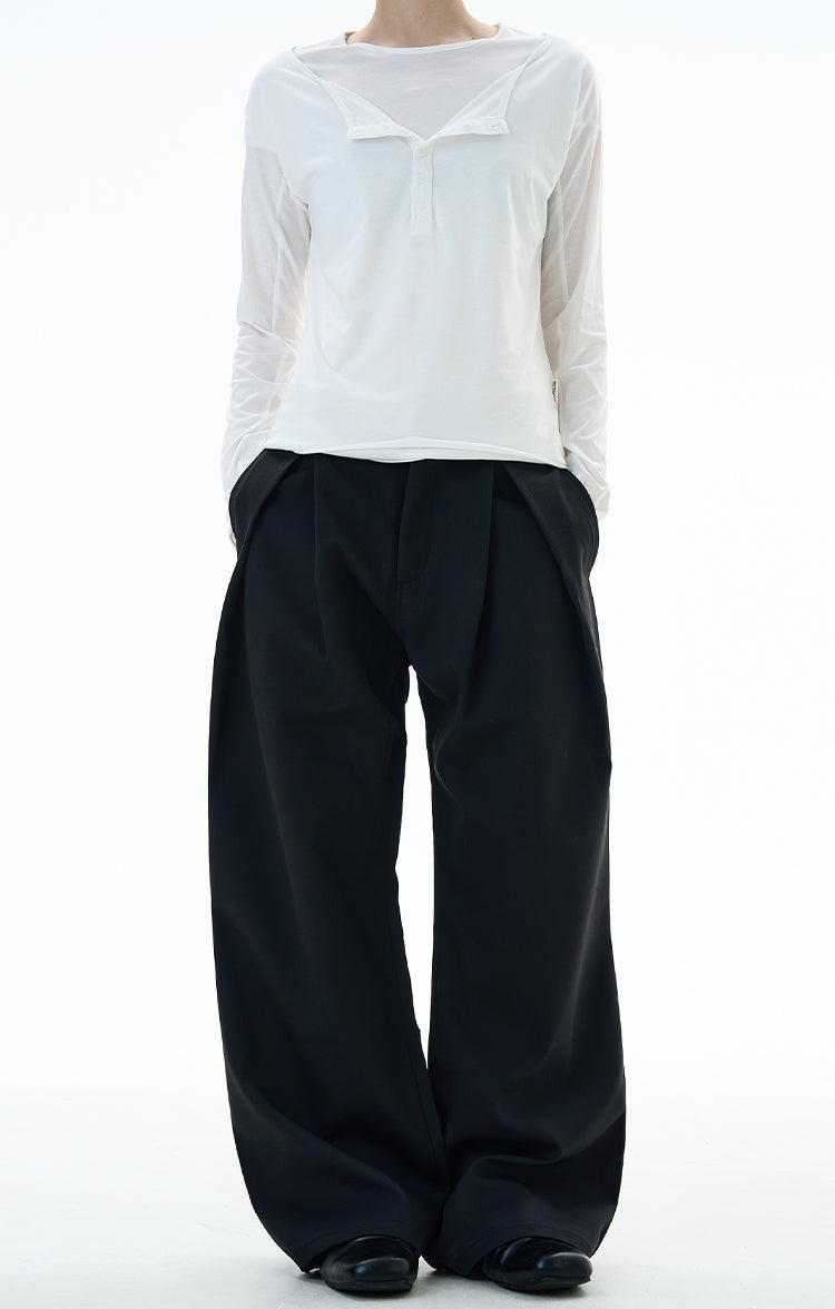 MADWITCH DRAPEY STRAIGHT DENIM PANTS #9910