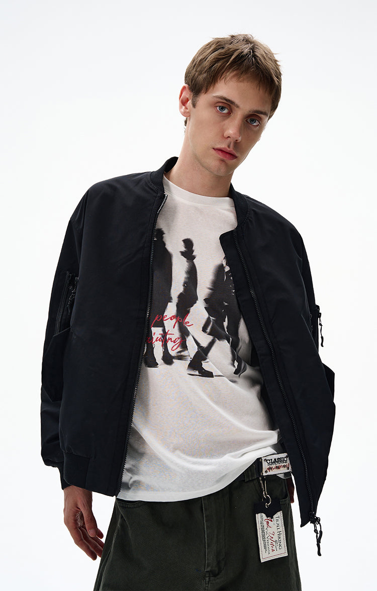 MADWITCH UNISEX CASUAL BOMBER JACKET #RW154