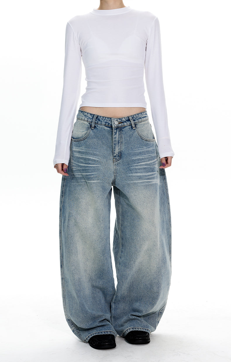 MADWITCH EMBROIDERED WIDE LEG JEANS #5031