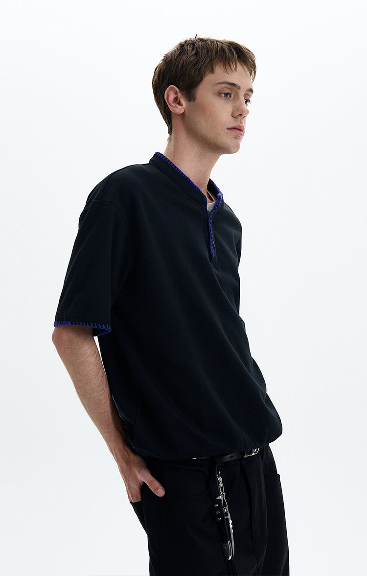 MADWITCH HENLEY NECK TEE #C1699X25