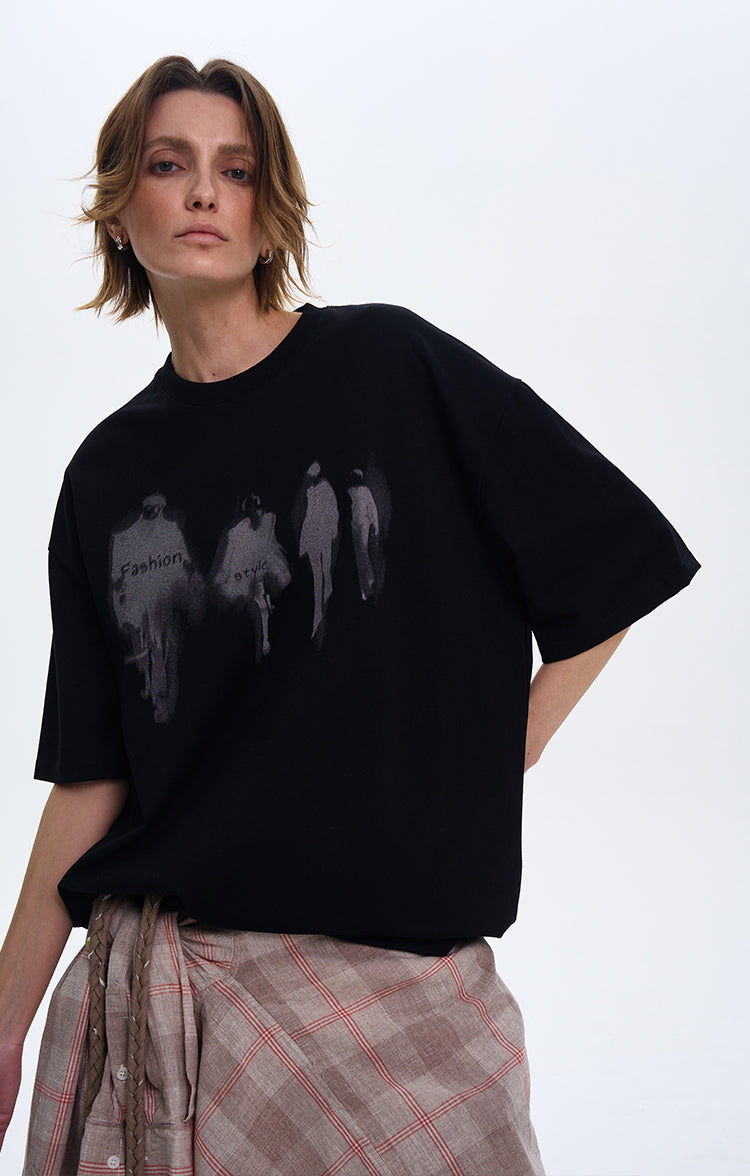 MADWITCH VERSATILE VIBE PRINT T-SHIRT #329