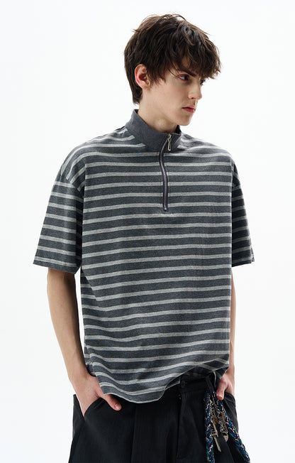 MADWITCH HALF-ZIP DESIGN TSHIRT #6973