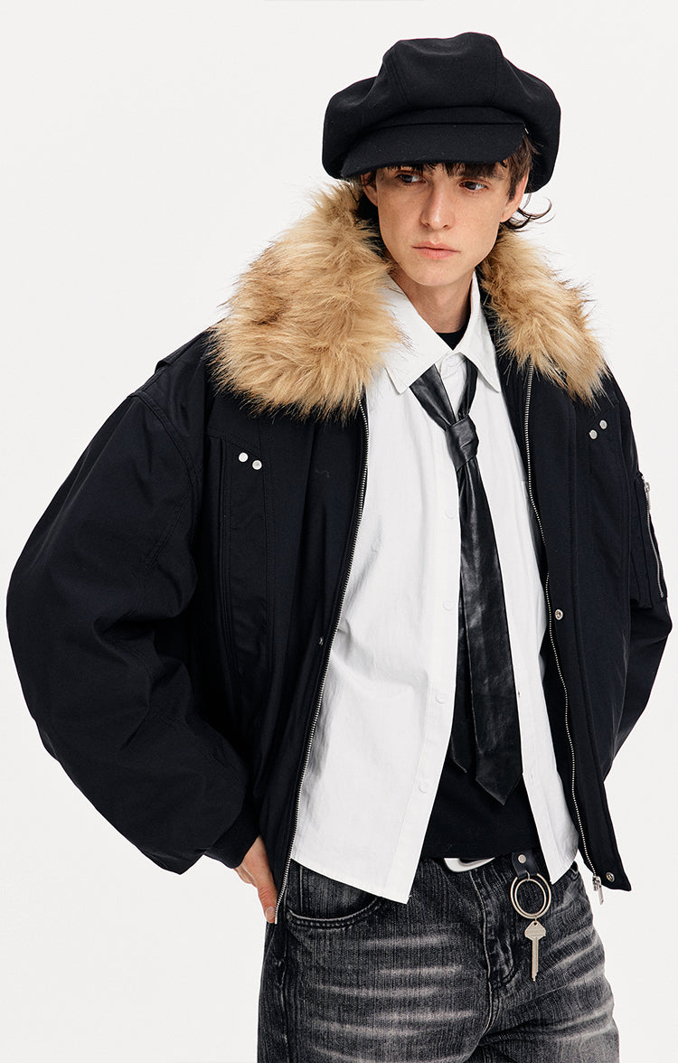 MADWITCH PATCHWORK FUR WORKWEAR JACKET #990260