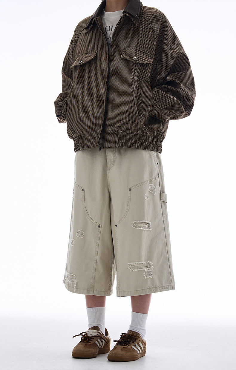 MADWITCH LUMBERJACK WORKWEAR CROPPED PANTS #CK3386D