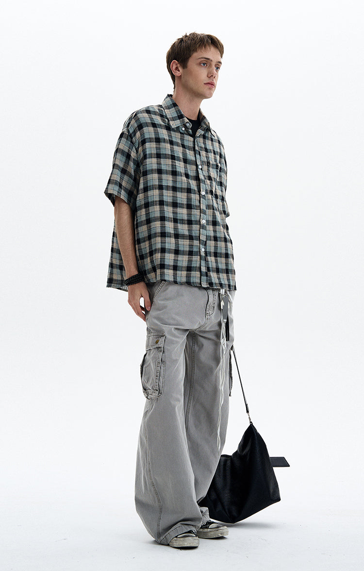 MADWITCH PLAID CASUAL SHIRT #CR236