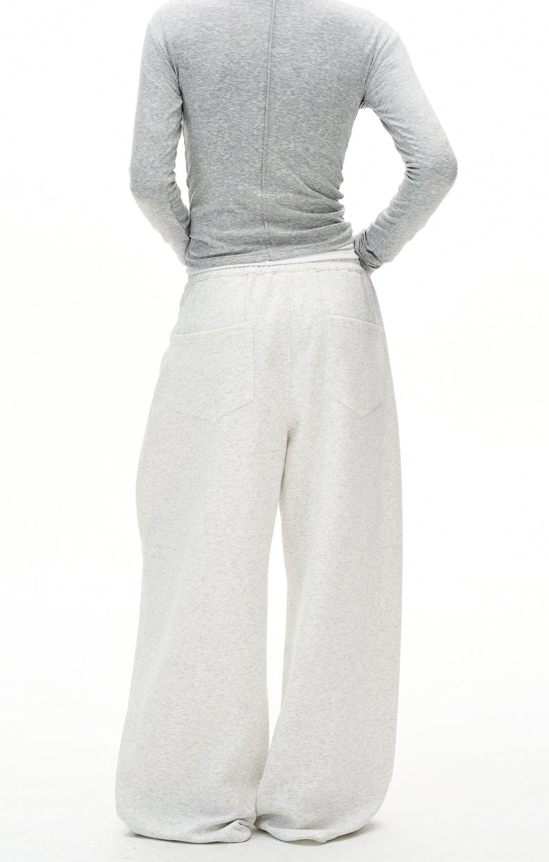 MADWITCH GREY WIDE LEG SWEATPANTS #C959