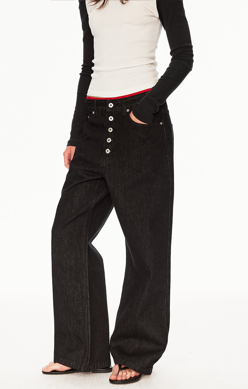 MADWIT VINTAGE BUTTON JEANS #G6969