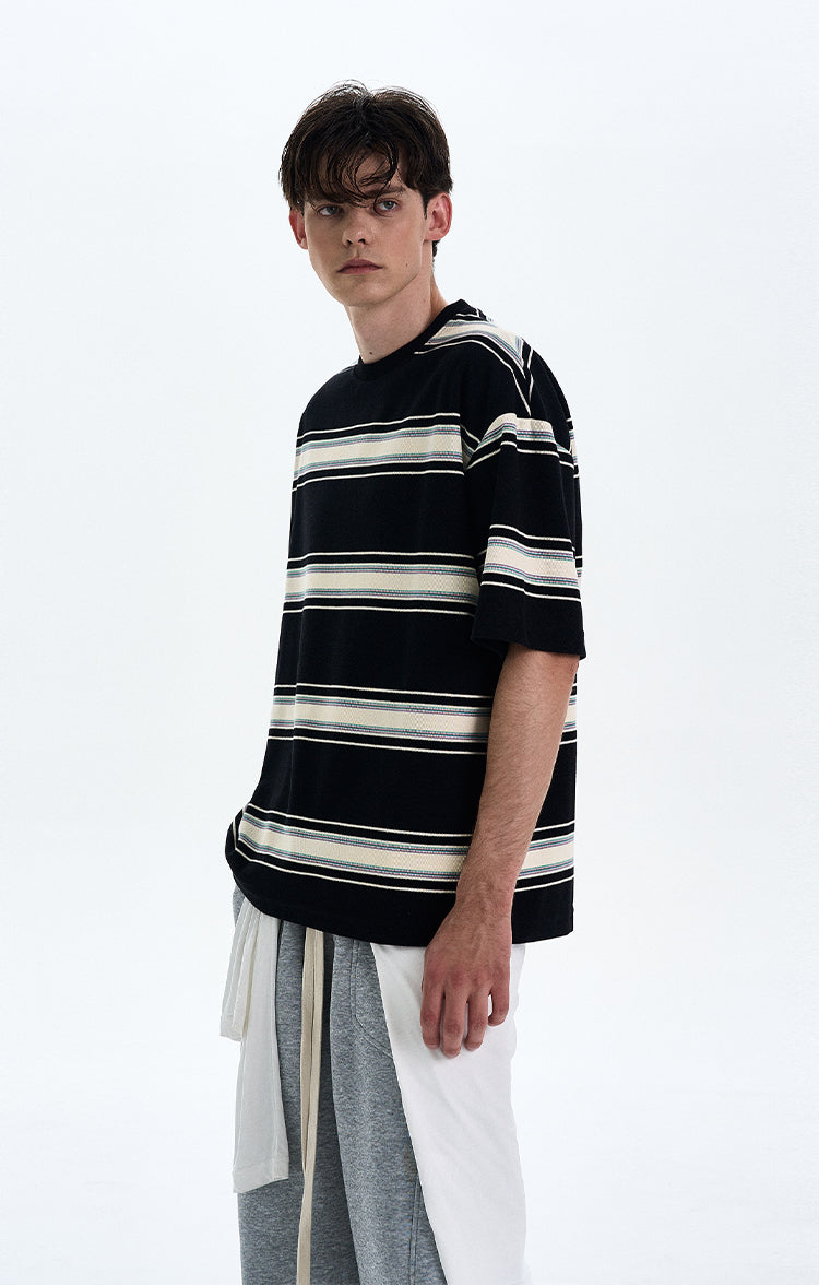 MADWITCH STRIPED SHORT SLEEVE SHIRT #27325