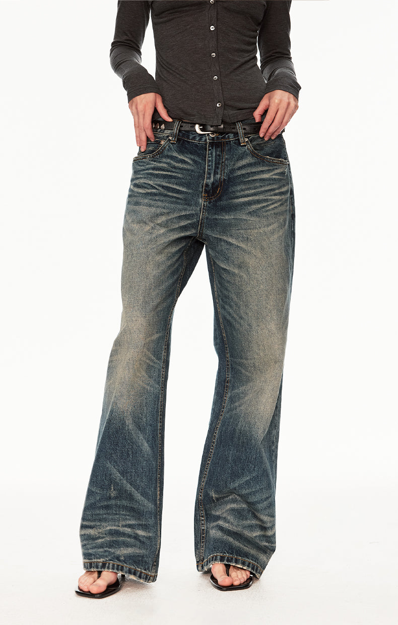 MADWIT WASHED STRAIGHT JEANS #GD003