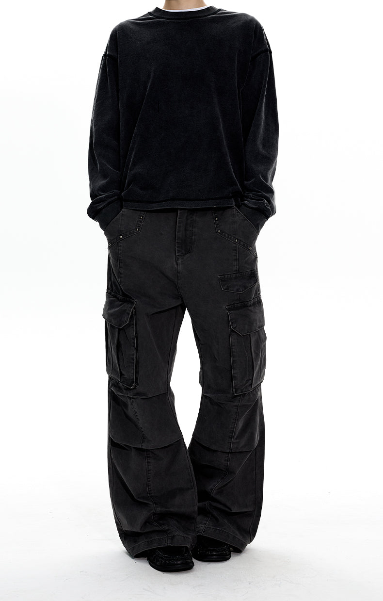 MADWITCH MULTI-POCKET PLEATED WORK PANTS #Z044