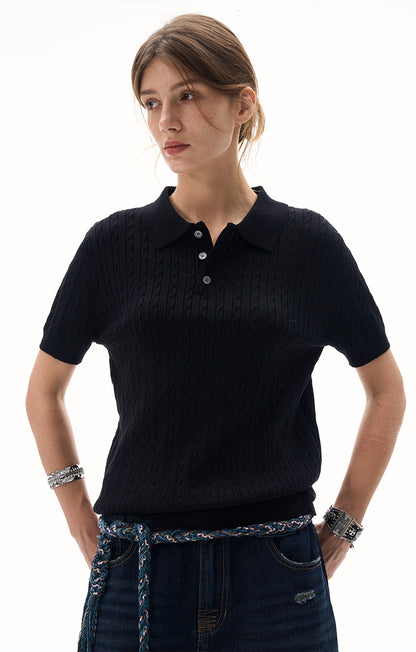 MADWITCH KNIT POLO TSHIRT #YF901