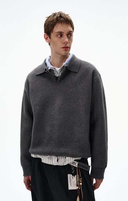 MADWITCH UNISEX KNITTED POLO SWEATER #6301