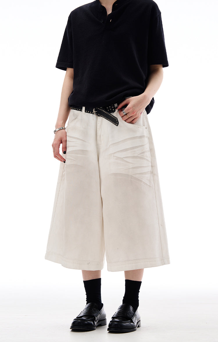 MADWITCH AMERICAN HIGH STREET CROPPED JEANS #L804