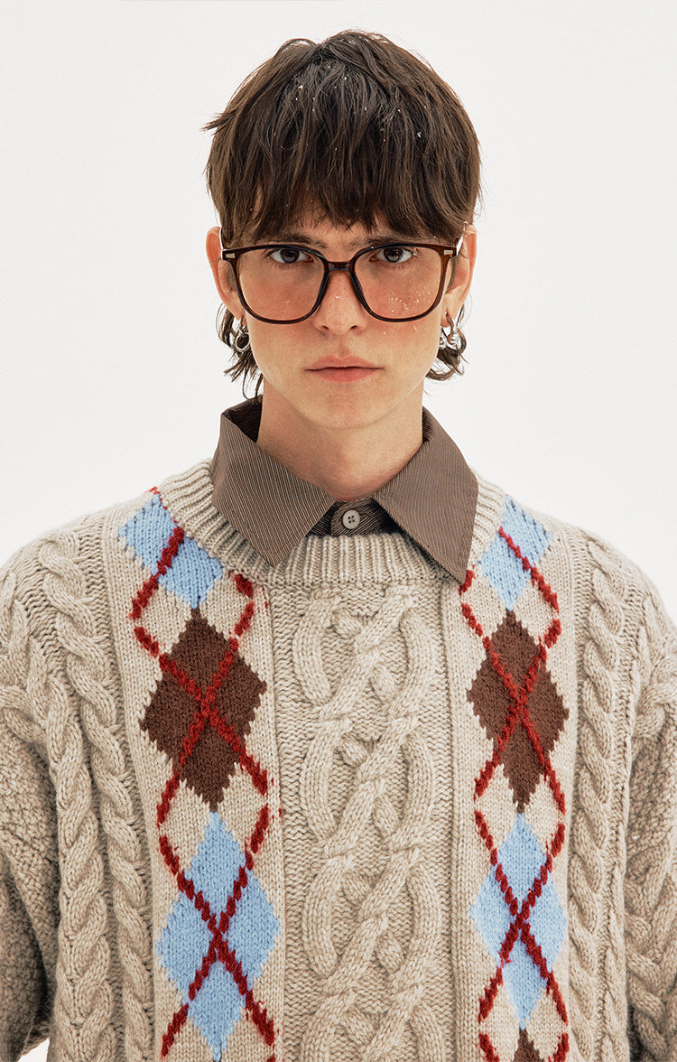 MADWITCH DIAMOND TWIST KNIT #AW25303